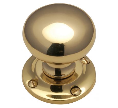 Polished Brass V980 Victoria Mortice Door Knob Set 55mm