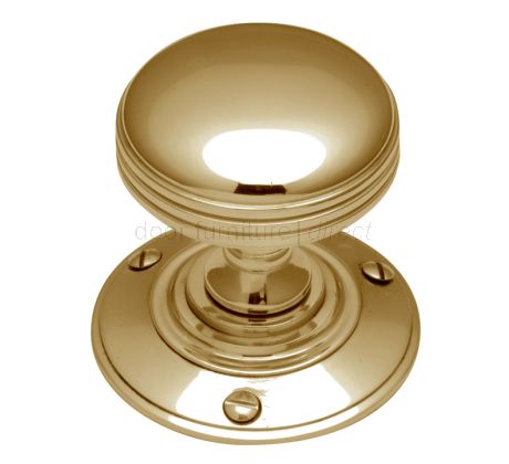 Polished Brass Richmond Mortice Door Knob Set 56mm