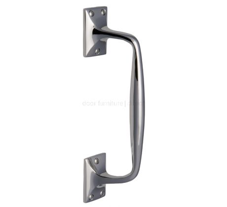 Polished Chrome Cranked Door Pull Handle 8in (202mm)