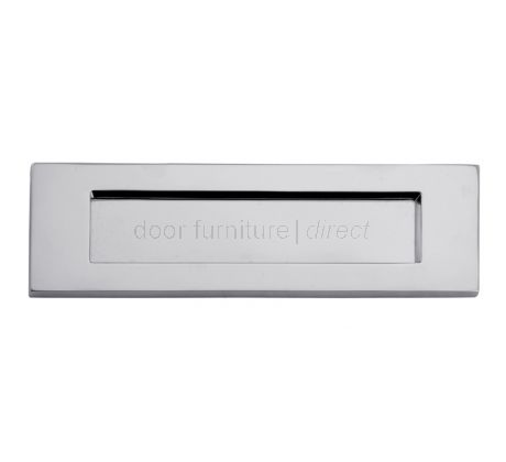 Polished Chrome Victorian Plain Letter Box 16.5x5in (410x125mm)