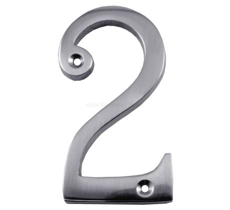 Polished Chrome Screw Fixed Door Numbers 0-9 3in (76mm) C1560