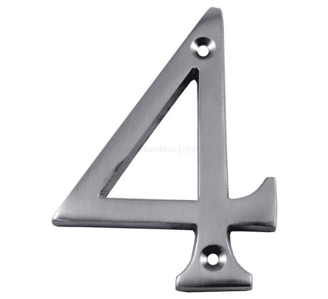 Polished Chrome Screw Fixed Door Numbers 0-9 3in (76mm) C1560
