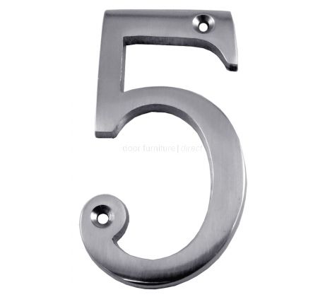 Polished Chrome Screw Fixed Door Numbers 0-9 3in (76mm) C1560