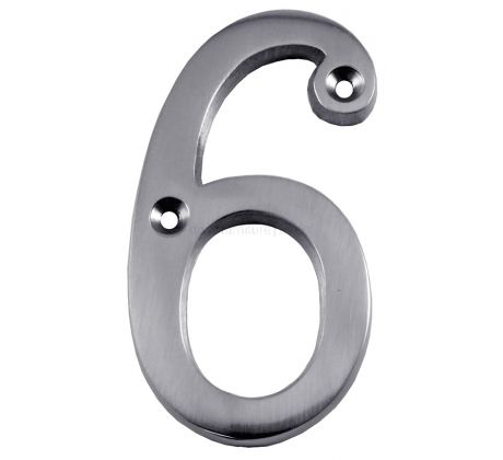 Polished Chrome Screw Fixed Door Numbers 0-9 3in (76mm) C1560