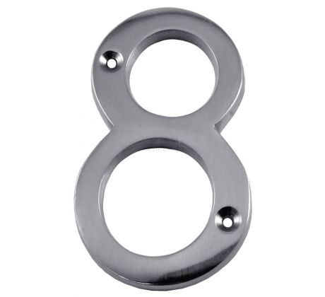 Polished Chrome Screw Fixed Door Numbers 0-9 3in (76mm) C1560