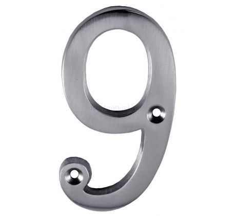 Polished Chrome Screw Fixed Door Numbers 0-9 3in (76mm) C1560