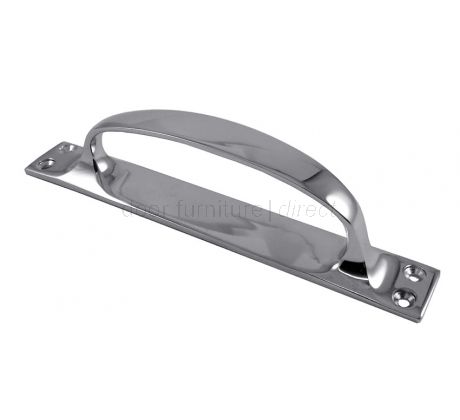 Heritage V1142 Polished Chrome Pull Handle on Plate 170x25mm