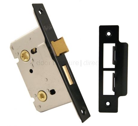 York Bathroom Mortice Lock 2.5in (65mm) Black