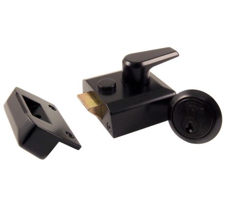Black Front Door Nightlatch Standard and Narrow Style