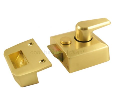 Satin Brass Front Door Nightlatch Standard and Narrow Style