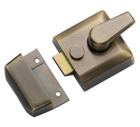Antique Brass Front Door Nightlatch Standard and Narrow