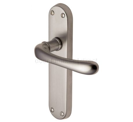 Luna Shaped Lever Satin Nickel Latch Door Handles