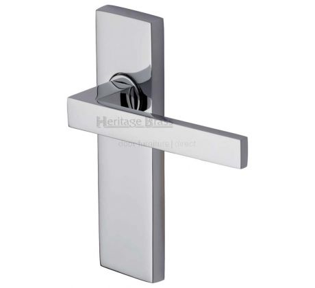 Delta Straight Lever Polished Chrome Latch Door Handles