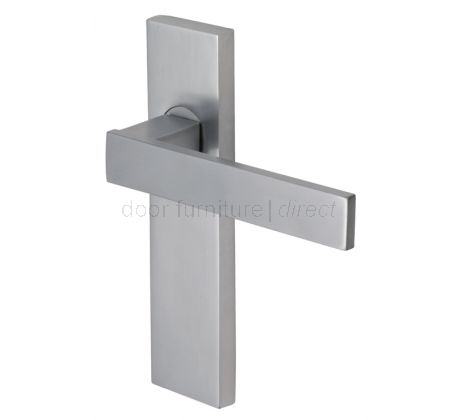 Delta Straight Lever Satin Chrome Latch Door Handles