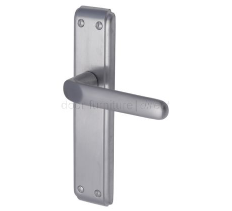 Deco Straight Lever Satin Chrome Latch Door Handles