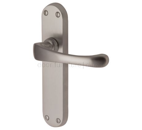Gloucester Shaped Lever Satin Nickel Latch Door Handles