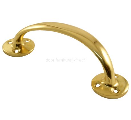Polished Brass Offset Door Pull Handle 152mm (6in)
