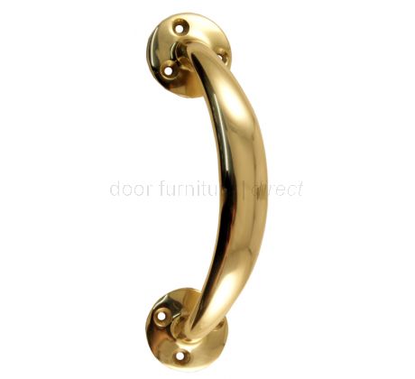 Polished Brass Offset Door Pull Handle 152mm (6in)
