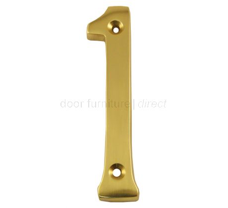 Polished Brass Screw Fixed Front Door Numbers 0-9 3in (76mm) C1560