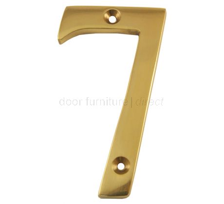 Polished Brass Screw Fixed Front Door Numbers 0-9 3in (76mm) C1560