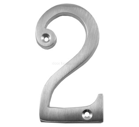 Satin Chrome Screw Fix Door Numbers 0-9 76mm C1560