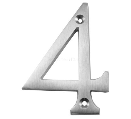 Satin Chrome Screw Fix Door Numbers 0-9 76mm C1560