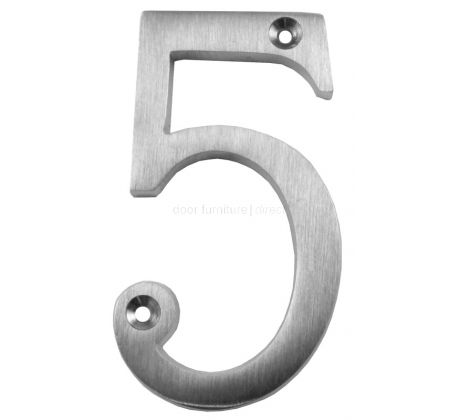 Satin Chrome Screw Fix Door Numbers 0-9 76mm C1560