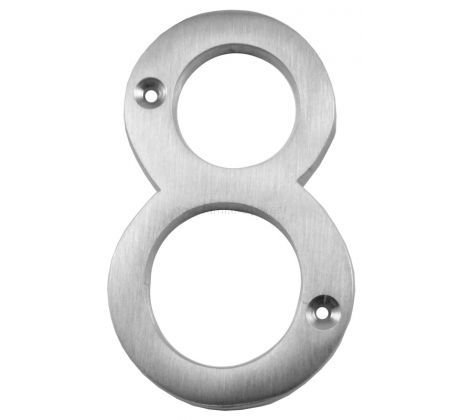 Satin Chrome Screw Fix Door Numbers 0-9 76mm C1560