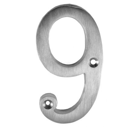 Satin Chrome Screw Fix Door Numbers 0-9 76mm C1560