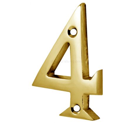 Polished Brass Screw Fixed Door Numerals 0-9 51mm C1567
