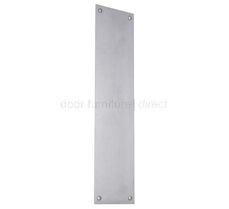Satin Chrome Square Edge Finger Push Plate 305x76mm