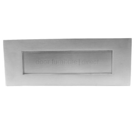 Satin Chrome Plain Letter Box 8x3in (203x76mm)