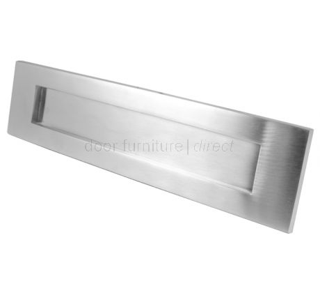Satin Chrome Plain Letter Box 13x3in (332x78mm)