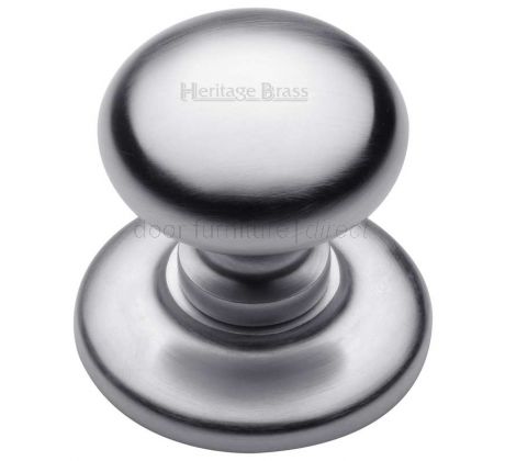 Satin Chrome Round Centre Door Knob 78mm (3in)