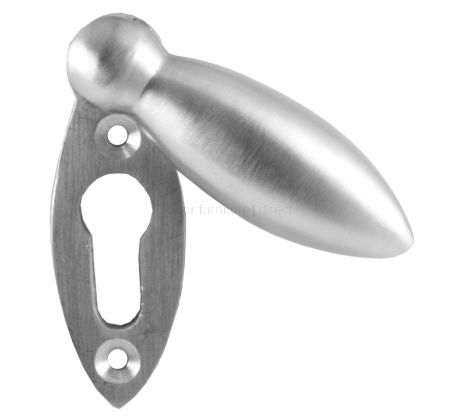 Satin Chrome Oval Door Key Hole Escutcheon