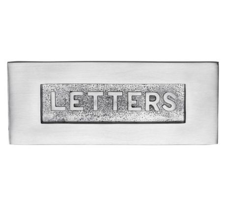 Heritage V845 Satin Chrome Embossed Letter Plate 10x4in