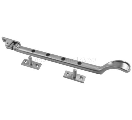 Satin Chrome Window Casement Stay 10in (254mm)