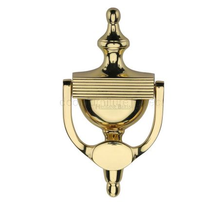 Heritage RR912 Polished Brass Reeded Urn Knocker 195mm