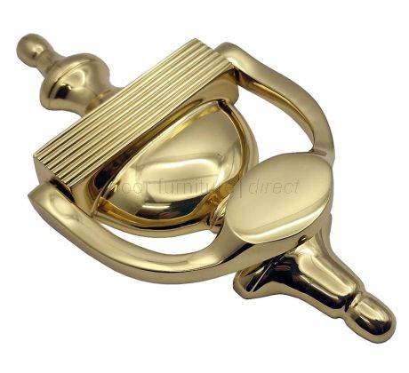 Heritage RR912 Polished Brass Reeded Urn Knocker 195mm