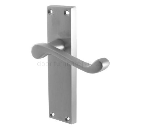 Malvern Scroll Lever Satin Chrome Latch Door Handle Set