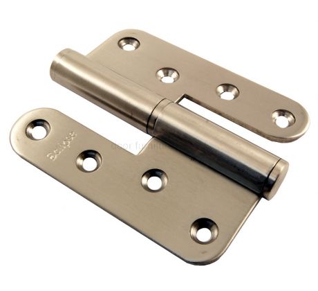 Satin Stainless Journal Support Hinges 102x89x3mm Left Hand