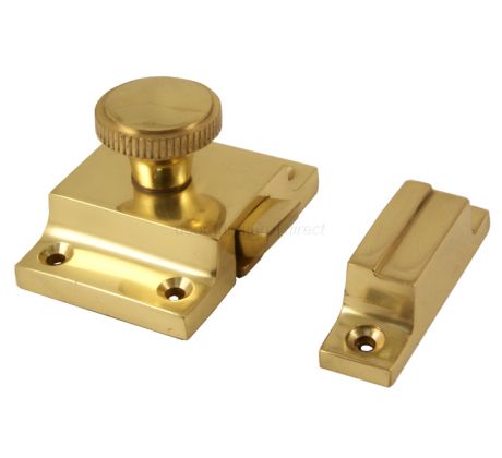 Door Catch Polished Brass 56x36mm
