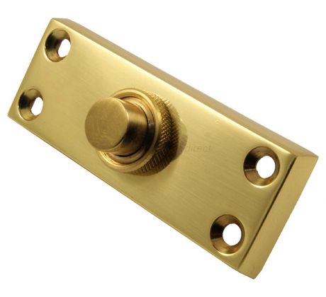 Polished Brass Bell Push 80x30mm