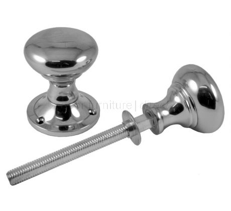 Polished Chrome Rim Knob Furniture with One Rose
