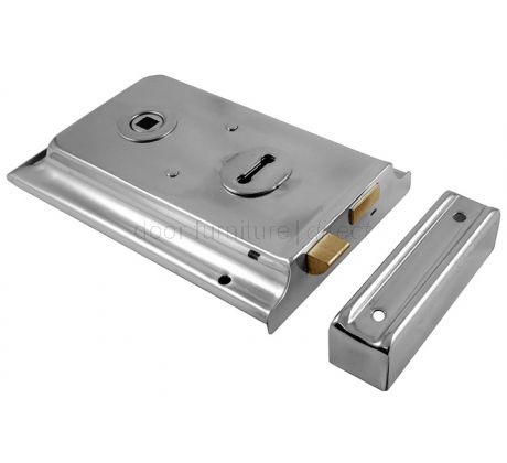 Chrome Rim Lock 6x4in (150x100mm)