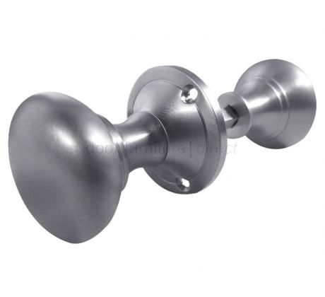 Satin Chrome Rim Knob Furniture with One Rose