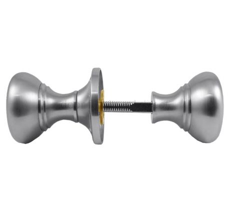 Satin Chrome Rim Knob Furniture with One Rose