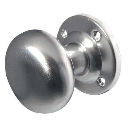 Contract Satin Chrome Mushroom Mortice Door Knobs 52mm