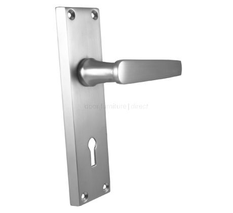 Satin Chrome Lever Lock Door Handles