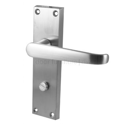 Satin Chrome Bathroom Door Handles